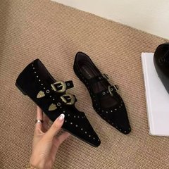 复古尖头浅口内增高单鞋女2025年新款设计感法式晚晚风玛丽珍鞋子