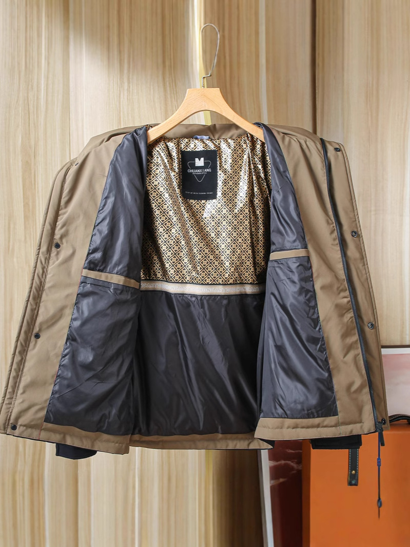 ¡Cálido y guapo!¡Esta juventud! Montaña al aire libre a prueba de viento hombre encapuchado chaqueta de pluma de invierno chaqueta de pluma