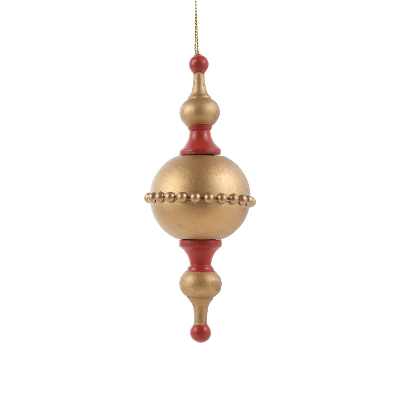 Transfronterizos nuevos colgantes de decoración de madera de Navidad retro decoración de árbol de Navidad de madera colgantes de roble estrella