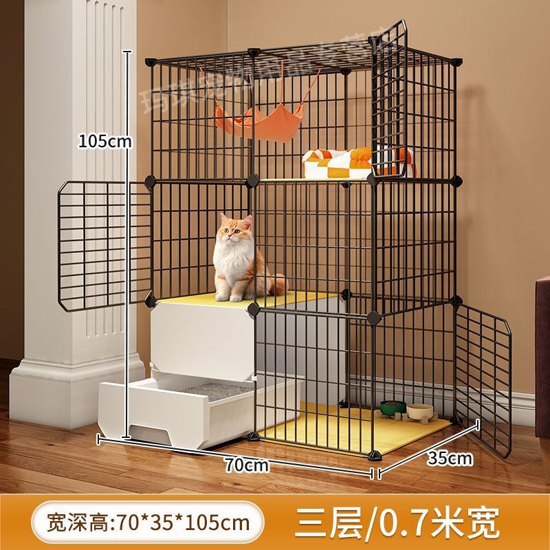 【2174人集め】トイレ付き猫ケージ、家庭用屋内猫ケージ用の設備一式セット|undefined