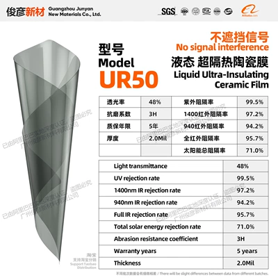 Window Glass Film, Automotive Film - 152m-17m-front-block-size-ur50-liquid-super-insulation