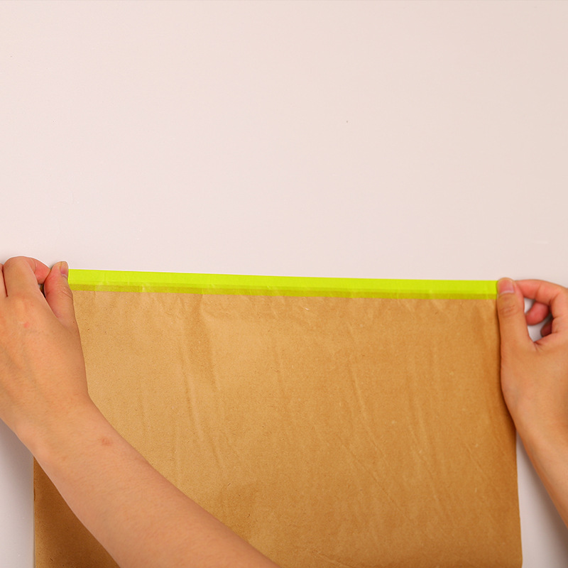 Papel kraft pintura papel de enmascaramiento pintura del coche patrón de belleza papel protector autoadhesivo diatomeas barro decoración cepillo rociar papel protector