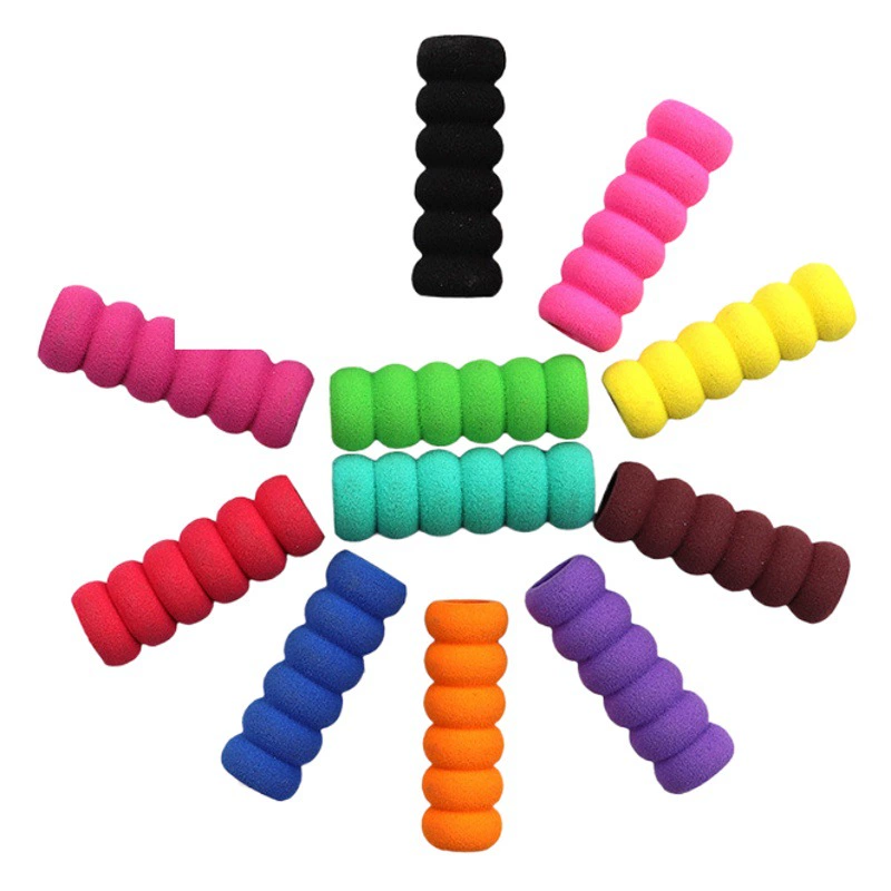 Креативная цветная губка для защиты пальцев, шариковая ручка, детская коррекция письма nbr, нескользящая губка, крышка для ручки, защита для пальцев