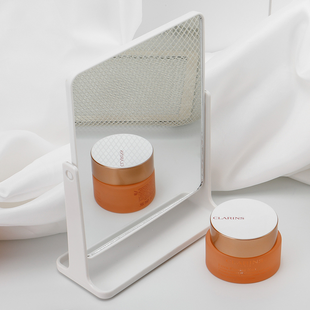 Espejo de maquillaje de impresión espejo vestidor de escritorio dormitorio en casa Nordic giratorio simple espejo cuadrado