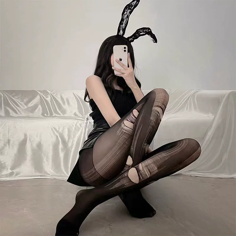 Сексуальные черные колготки, нижнее белье