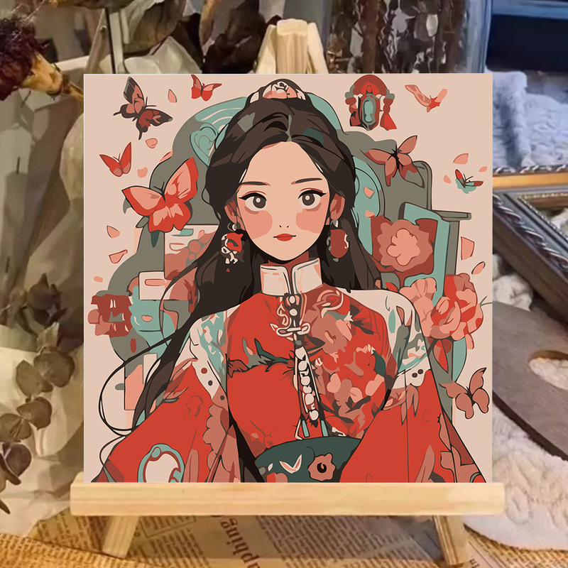 蝶デジタル油絵 diy 着色油絵子供の手描き蝶装飾絵画装飾品メーカー卸売|undefined