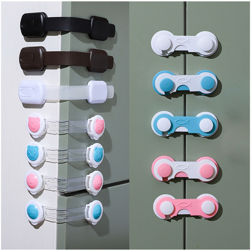 Child Safety Lock Protection Adjustable Long Lock Whale Lock Short Lock Long Lock Infant and Toddler Wardrobe Protection Lock Drawer Lock 