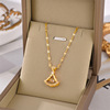 Necklace stainless steel, fashionable accessory, chain for key bag , suitable for import, simple and elegant design