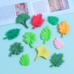 秋日落葉楓葉手工diy奶油膠自製手機殼髮夾飾品配件樹脂配件