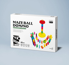 儿童早教开发启蒙娱乐DIY玩具大号多米诺滚珠轨道积木亲子玩具