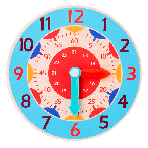 Children's wooden small clock time cognitive board early education educational toys kindergarten primary school first grade mathematics teaching aids