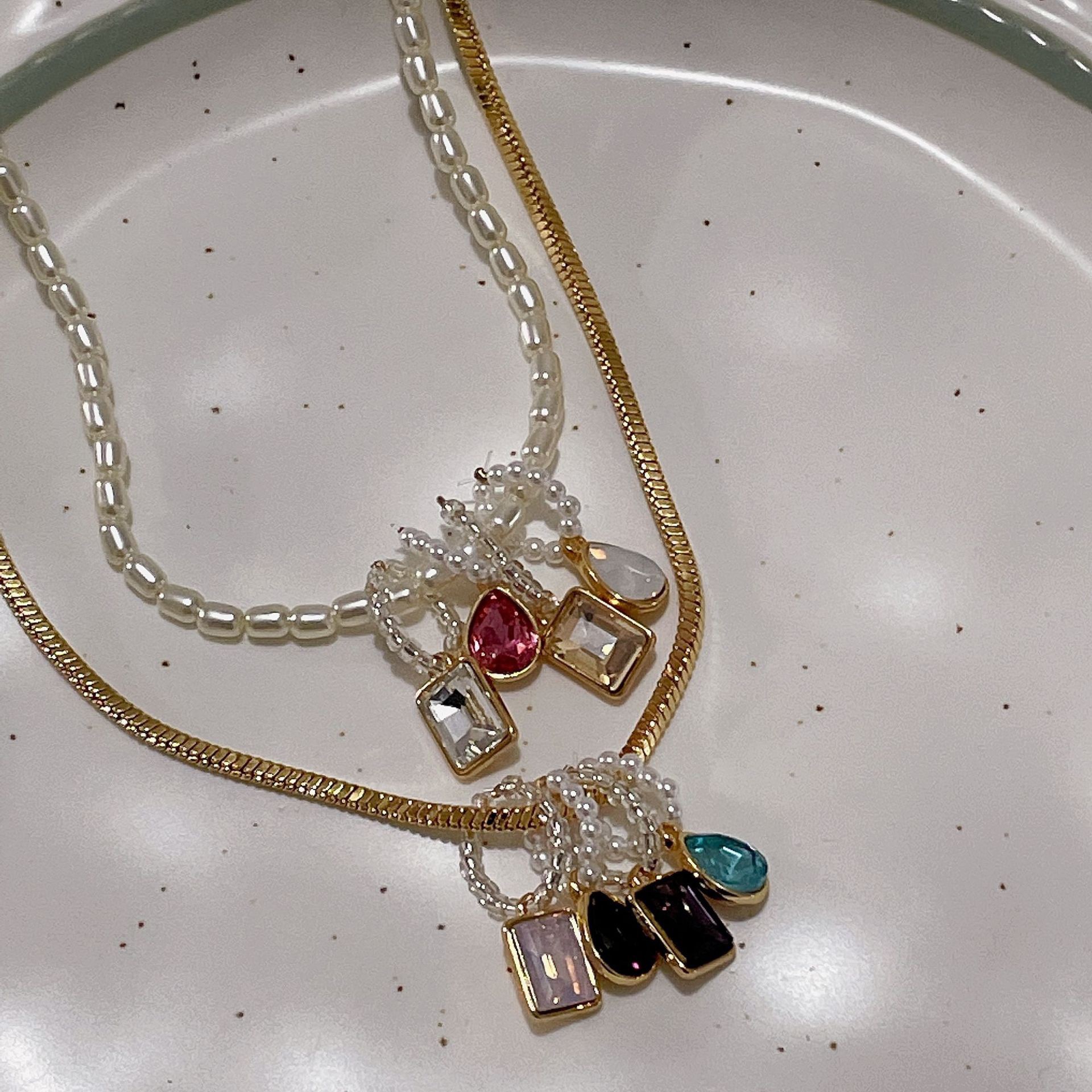 Retro Geometric Copper Plating Pendant Necklace 1 Piece