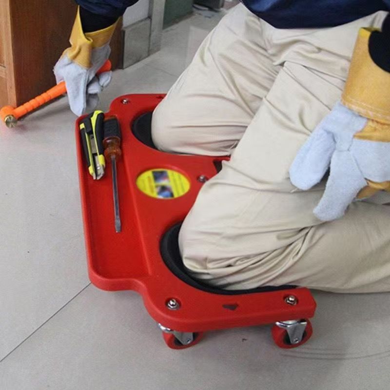 工場卸売 車修理用膝当て オートメンテナンス用膝当て 膝パッド 多方向回転式滑り止め膝当て 移動式床敷きタイル保護パッド|undefined