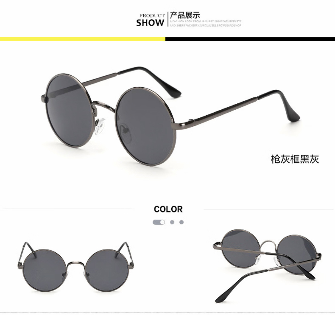 Herrensonnenbrille Retro Rundrahmen polarisierte Sonnenbrille UV-Schutz Blendschutz HD-Fahrbrille Fahrerbrille