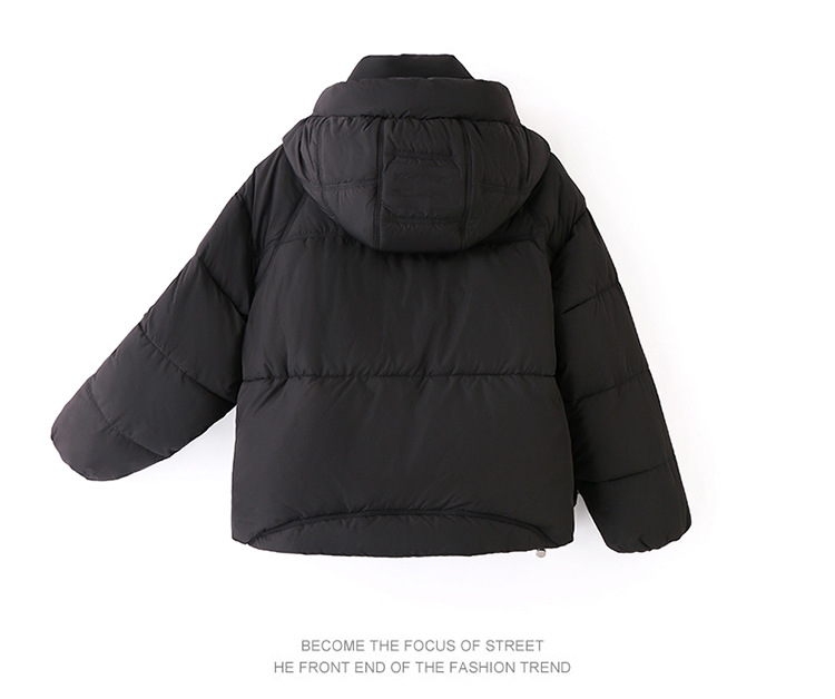 sieviešu īss korejiešu 2024. gada ziemas apģērbs, jauna brīva kokvilnas maza un bieza maizes jaka, moderna dūnu jaka_voghion.com