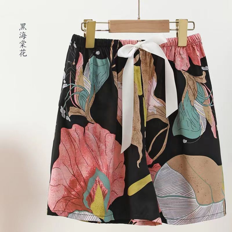 [여성용 쿼터팬츠] 블랙하단 베고니아