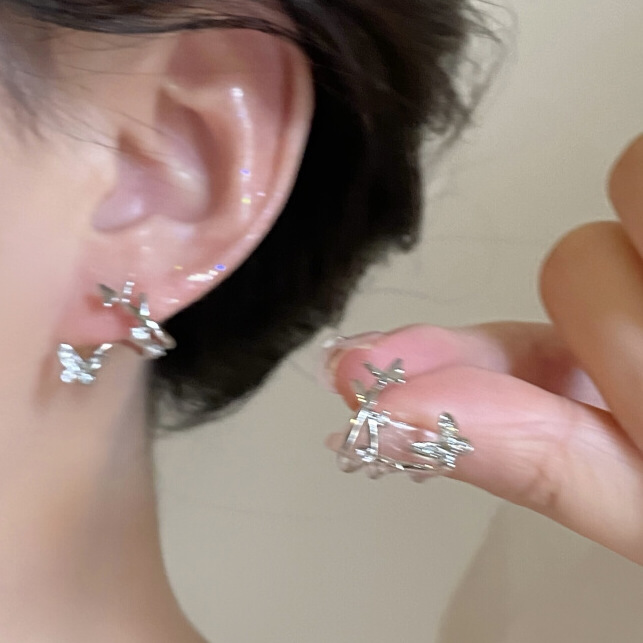 韩系珍珠流苏耳夹女新款轻奢秋冬温柔耳环无耳洞气质银色豆豆耳饰|undefined