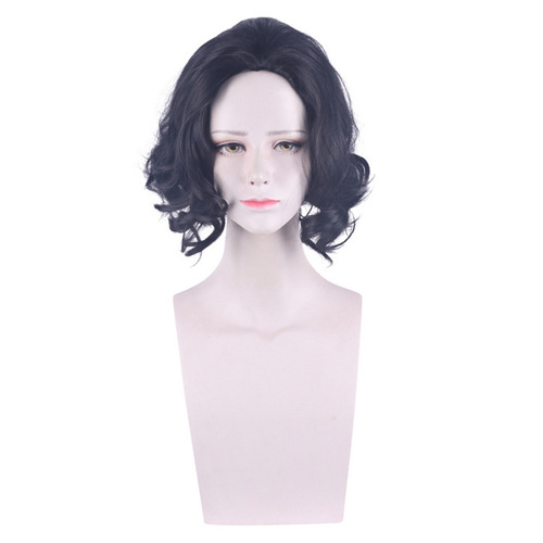 Cardamom Resident Evil 8; Village - Dimitrescu can perm and dye black short curly hair cos wig