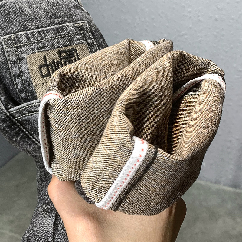 Embroidered Chinese men's for spring and summer 2024, new high-end trendy brand slim fit small leg pants, casual elastic_voghion.com