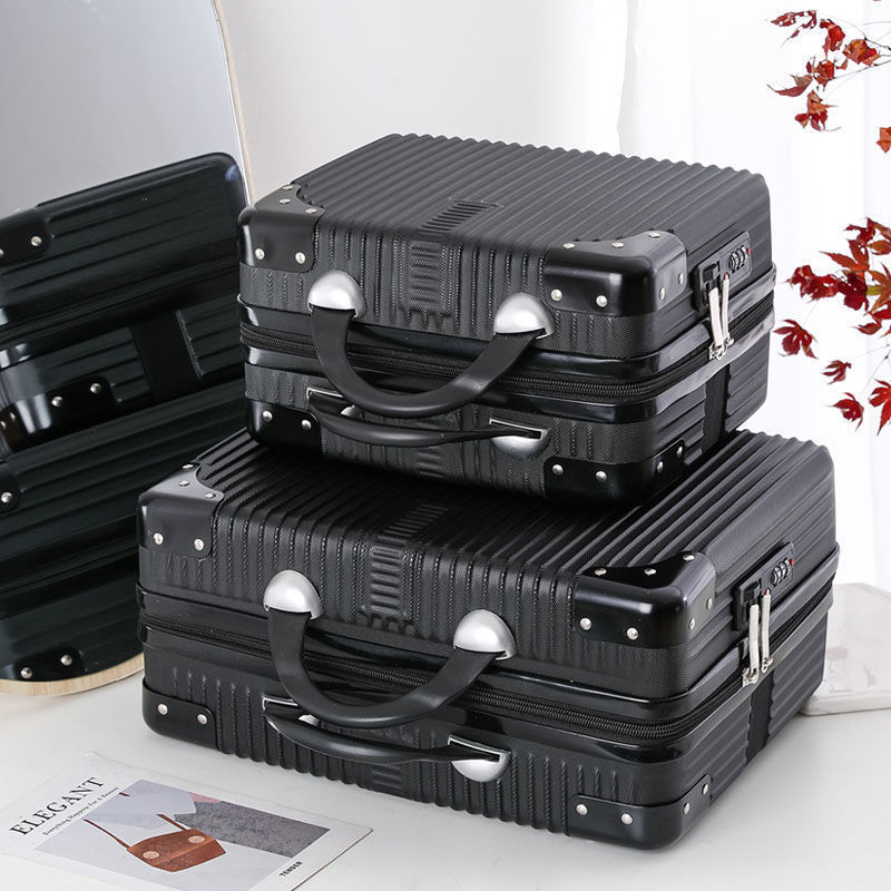 Hairdressing toolbox portable case 14 inch password box Women's retro cosmetic bag 17 large capacity computer storage bag 15