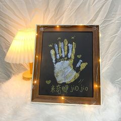 Diy情侶手印相框|新年手工畫男朋友一周年紀念日情人節禮物送女榕