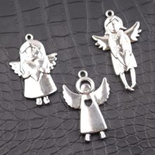 新款守护天使吊坠合金配件大天使 项链吊坠配件仙女宗教吊