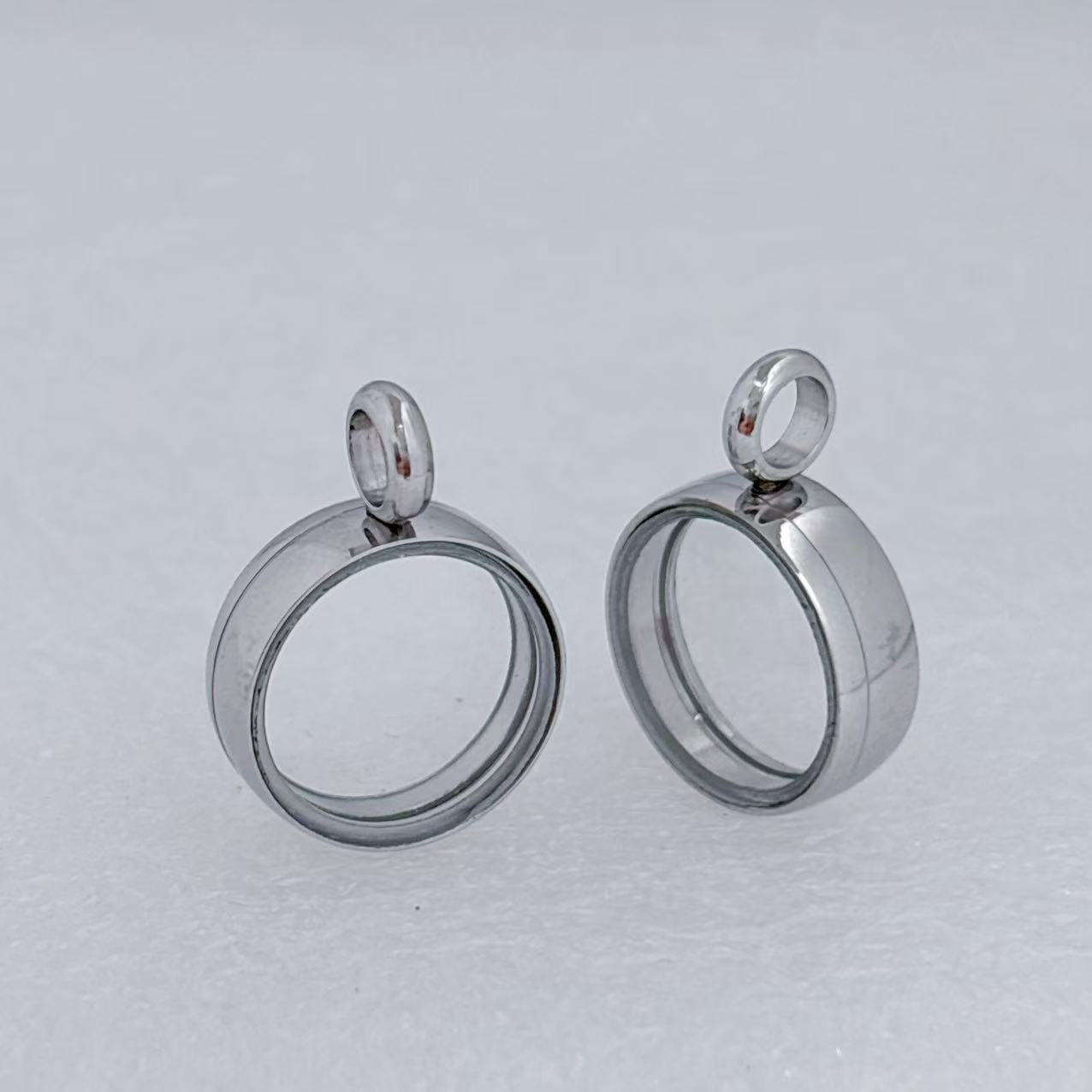 多サイズのタンカケース、ガウケース、丸型両面透明朱砂ペンダント、軽量高級ステンレス製セーターチェーン、ガウケース