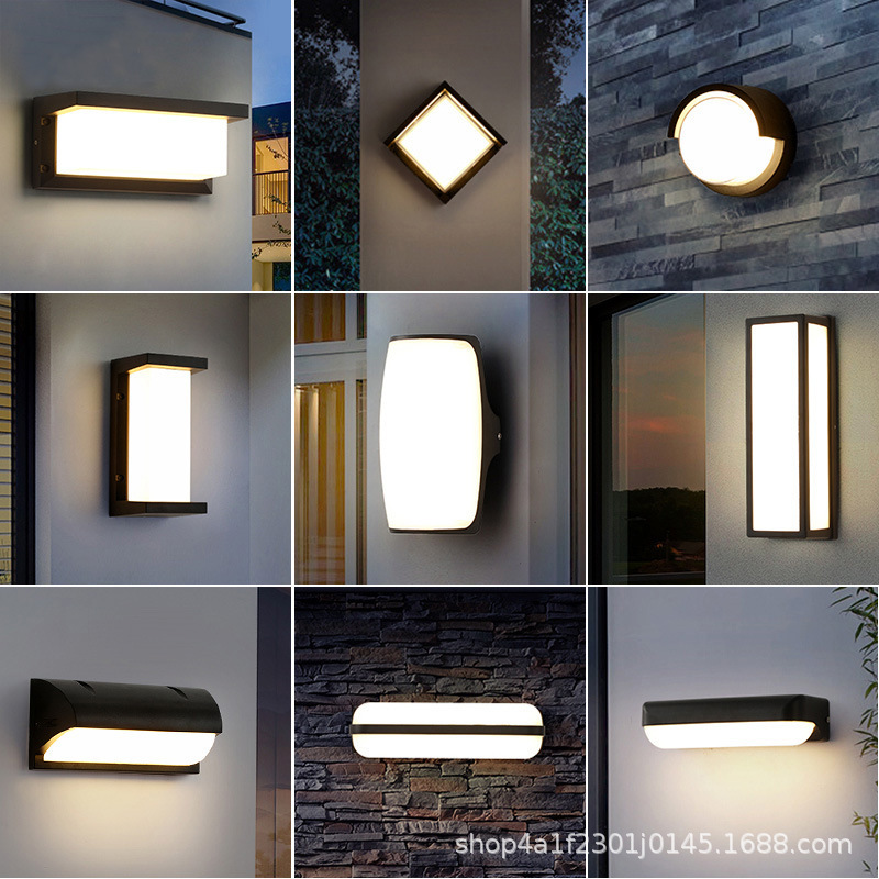 户外壁灯防水酒店花园墙壁灯具庭院led感应别墅简约现代阳台壁灯