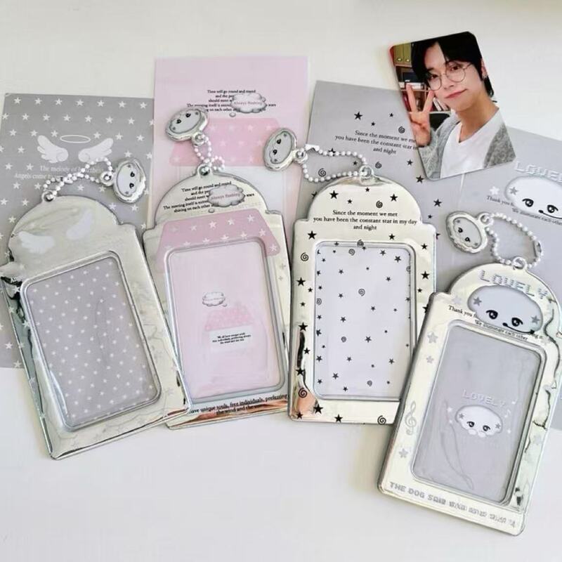 Ins Dot Star Laser Card Holder Fan Idol Photo Card Campus Card Meal Card Storage Card Case Display Pendant