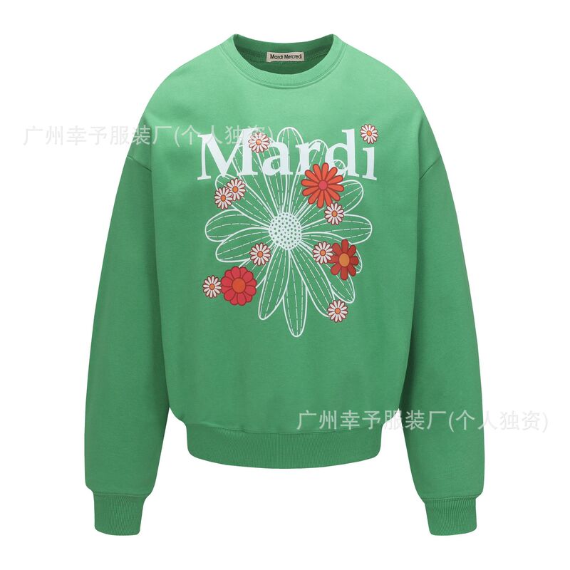 韩国Mardi卫衣赵露思同款小雏菊腊肠狗女秋冬刺绣印花套头圆领外|undefined