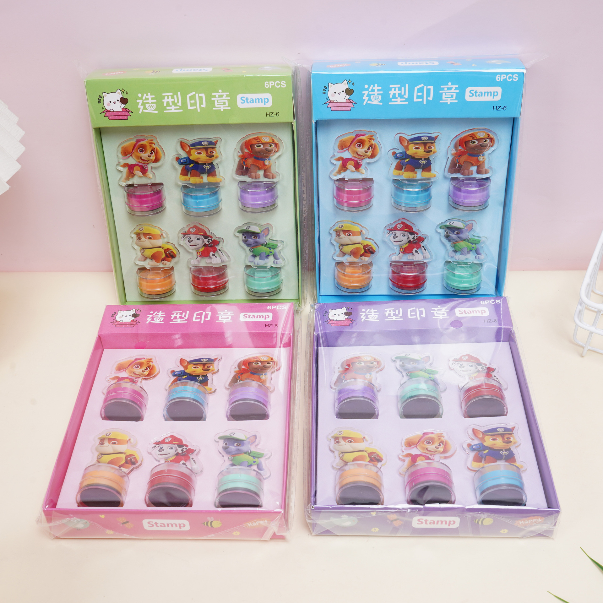 Paw Paw Team 6 아크릴 스탬프 세트