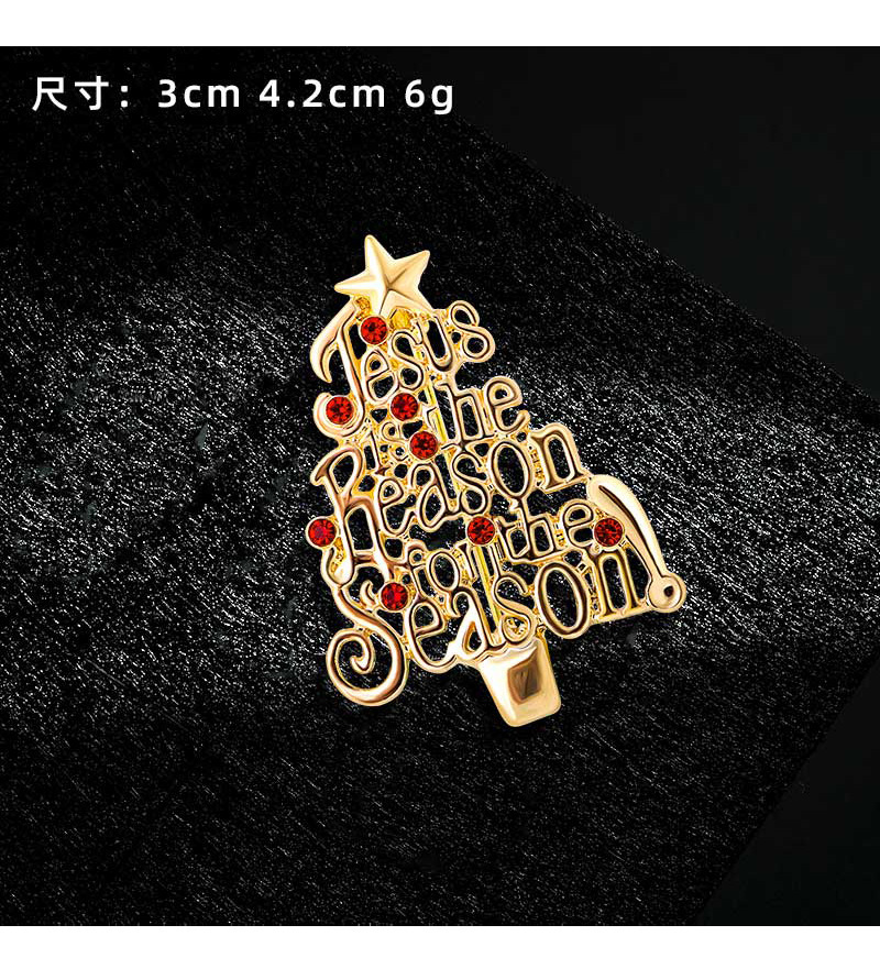 Christmas-Themed Joy Letter Brooch with Enamel Design, a Niche High-End Accessory That Pairs Well with Suits and Coats