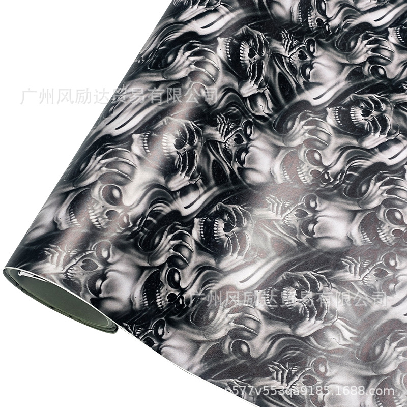 Skull Graffiti Cartoon Car Body Hood Motorcycle Scooter Spray Painting High-Definition Film Computer Camouflage Film