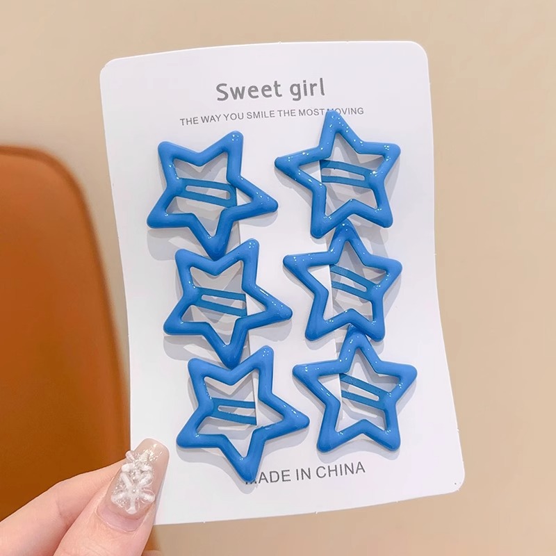 Sweet girl star clip para el cabello 2025 nuevo clip para el cabello de bebés femininos clip para el cabello lateral clip para el cabello de color