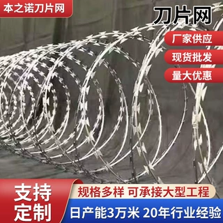 厂家定制别墅院墙监狱围墙防爬刺防盗刀片刺丝铁丝网按需定制