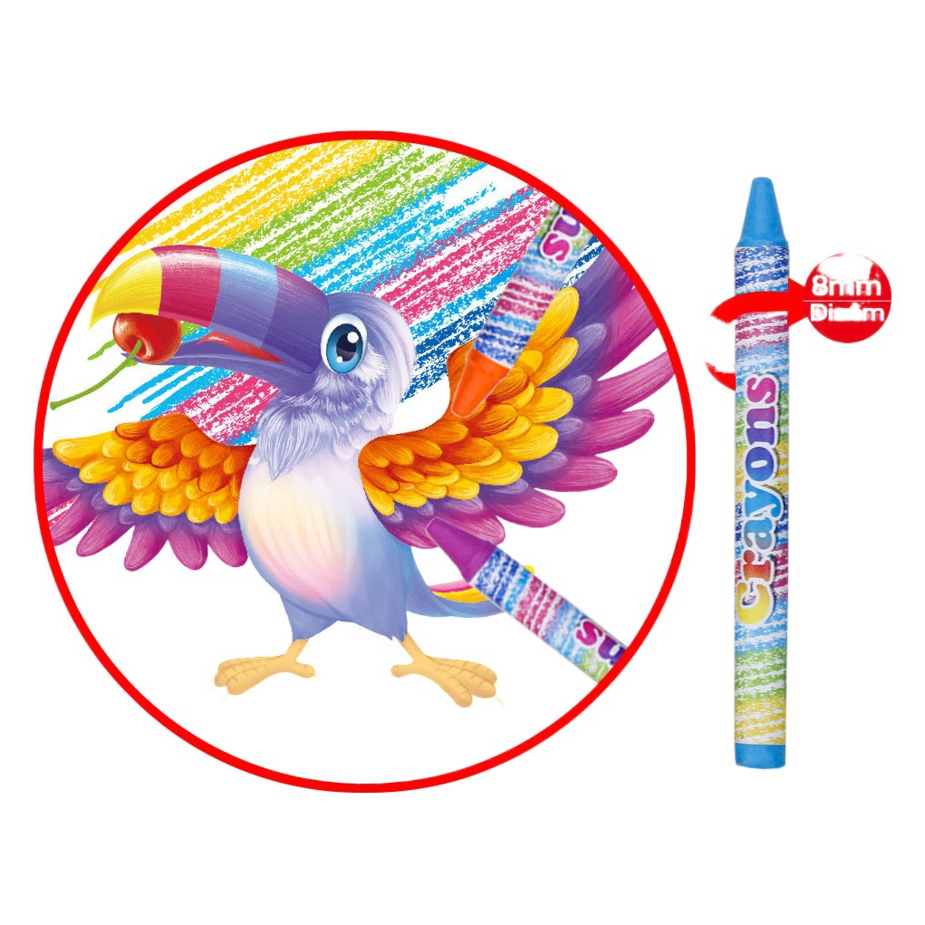 Set de Crayones Multicolor para Niños de Papel para Arte Escolar