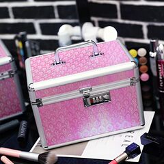 大容量化粧収纳ボックス収纳ボックスダブルオープン多层収纳ボックスハンディ化粧バッグ外出