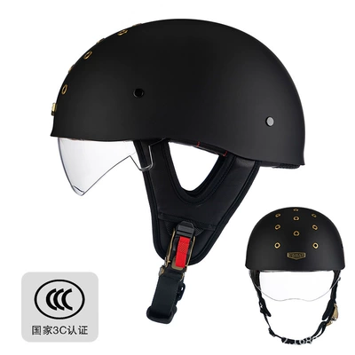 Helmet 3C Certified, Motosiklet kaskı (dəbilqə) - rw016-matt-black-transparent-endoscope-m-size-52-54cm
