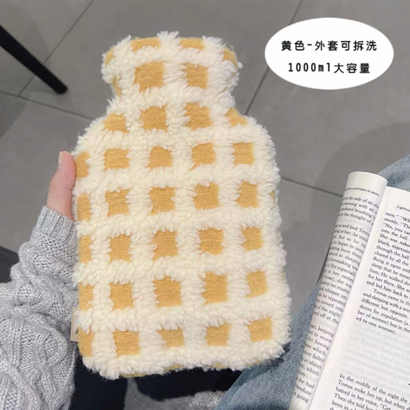 可爱毛绒注水热水袋加厚防爆灌水暖水袋暖手宝女生被窝暖脚大容量|undefined
