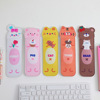 Polyurethane cartoon handheld belt, cute pencil case for elementary school students, with little bears, on elastic band