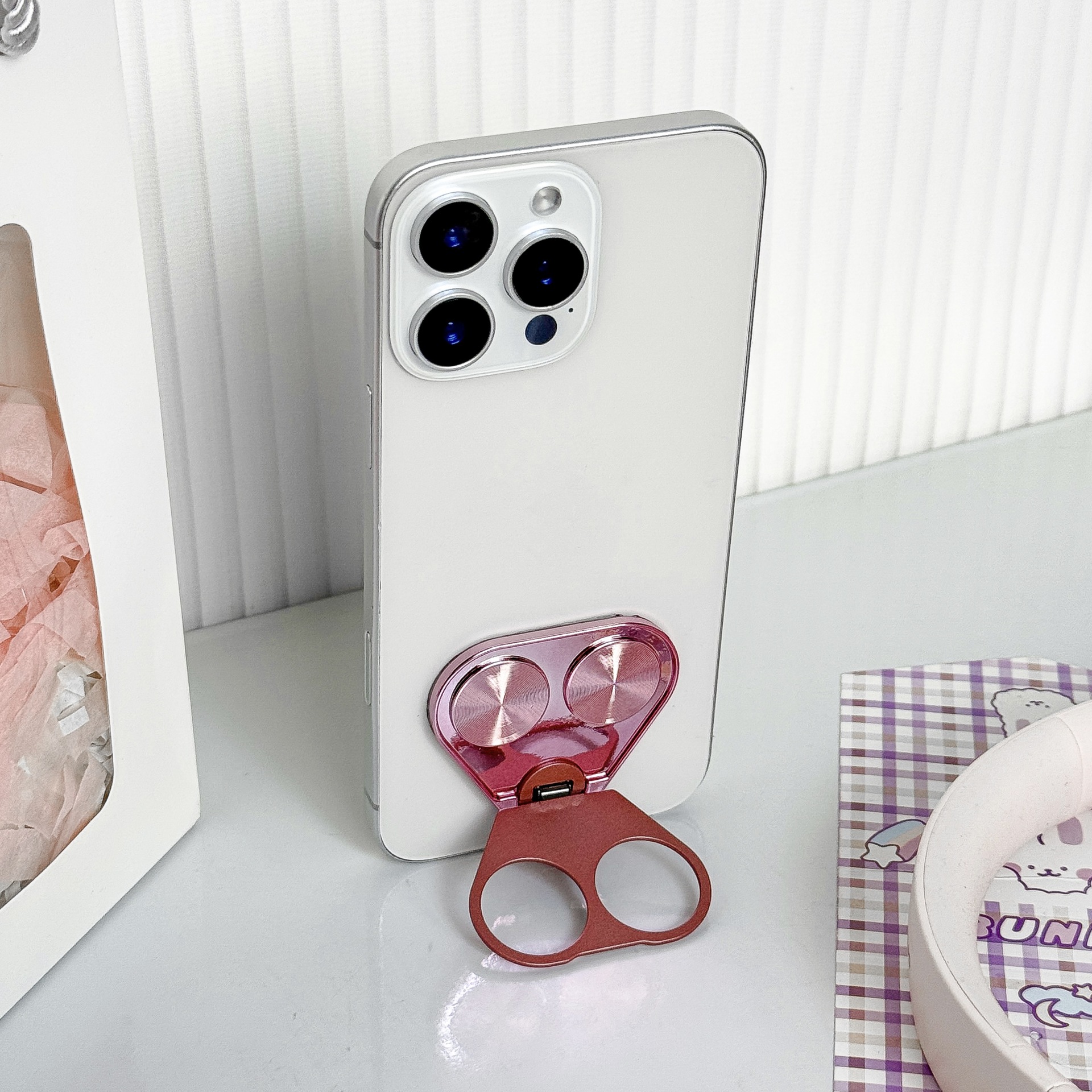 Holder Handheld Creative Phone Portable Ring Clip Double Circle 360 Rotating Stand_voghion.com