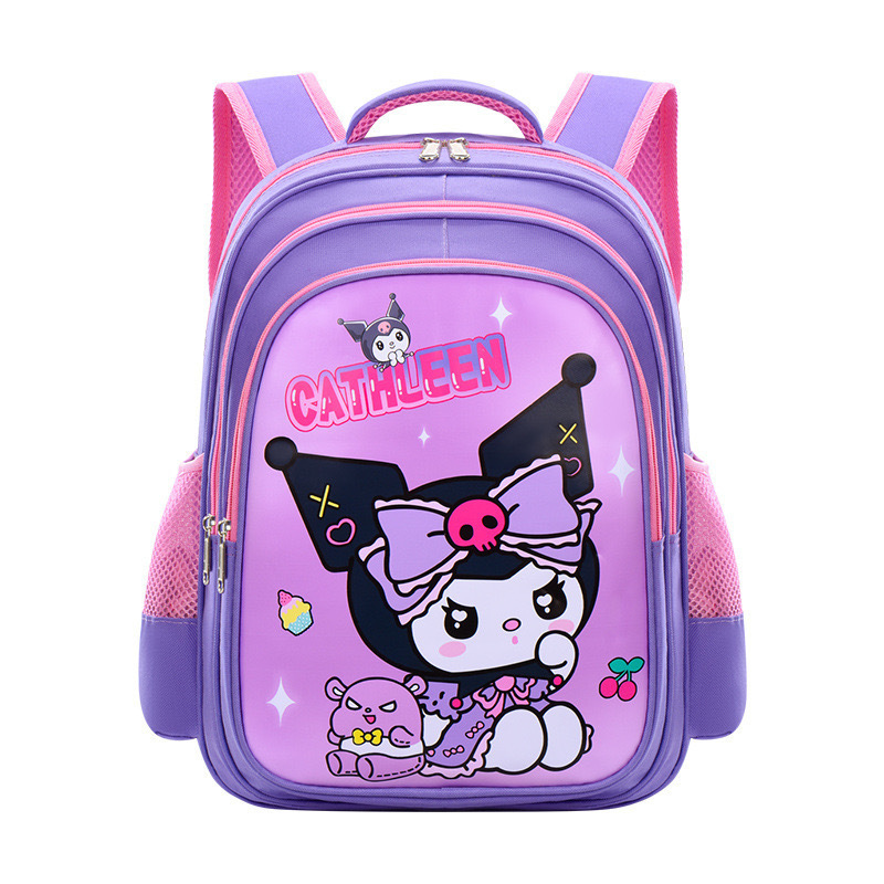 2025 nueva mochila escolar Kulomi lindos estudiantes de primaria impermeables ligeros jardín de infantes para niños al por mayor para reducir la carga de la cresta