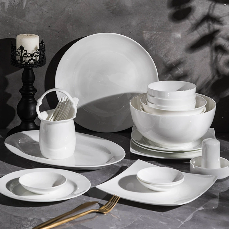 Set, ceramic tableware, simple and elegant design, light luxury style, Birthday gift