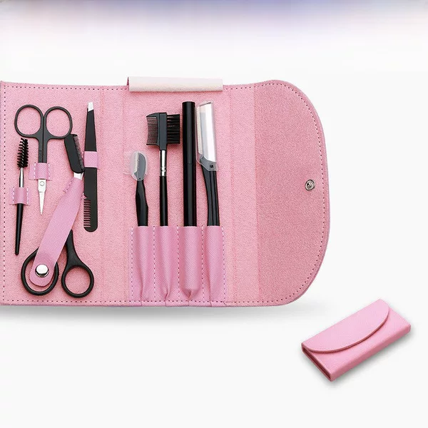 Eyebrow trimming 8-piece eyebrow trimming knife set beauty makeup tool multifunctional eyebrow trimming full set of factory spot quick hair