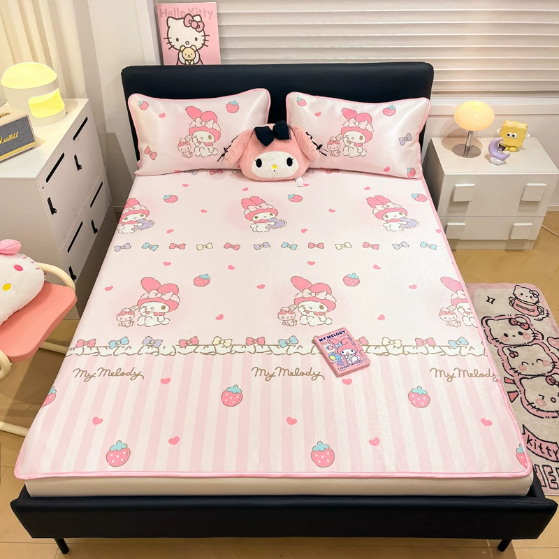 Sanrio, шелковистый мат, летний комплект, детский лист, набор из 3 шт.