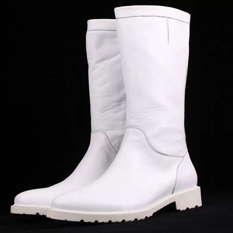 2024 мужская повседневная кожаная обувь с высоким берцем, мужские ботинки, модные короткие сапоги с британским острым носком, индивидуальные Подиумные ботинки