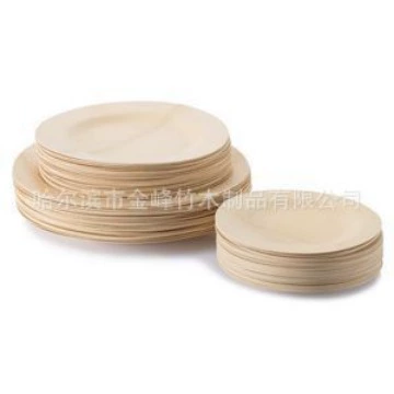 Поставка одноразовых деревянных тарелок, круглых тарелок, квадратных тарелок, восьмиугольных тарелок, биоразлагаемых.