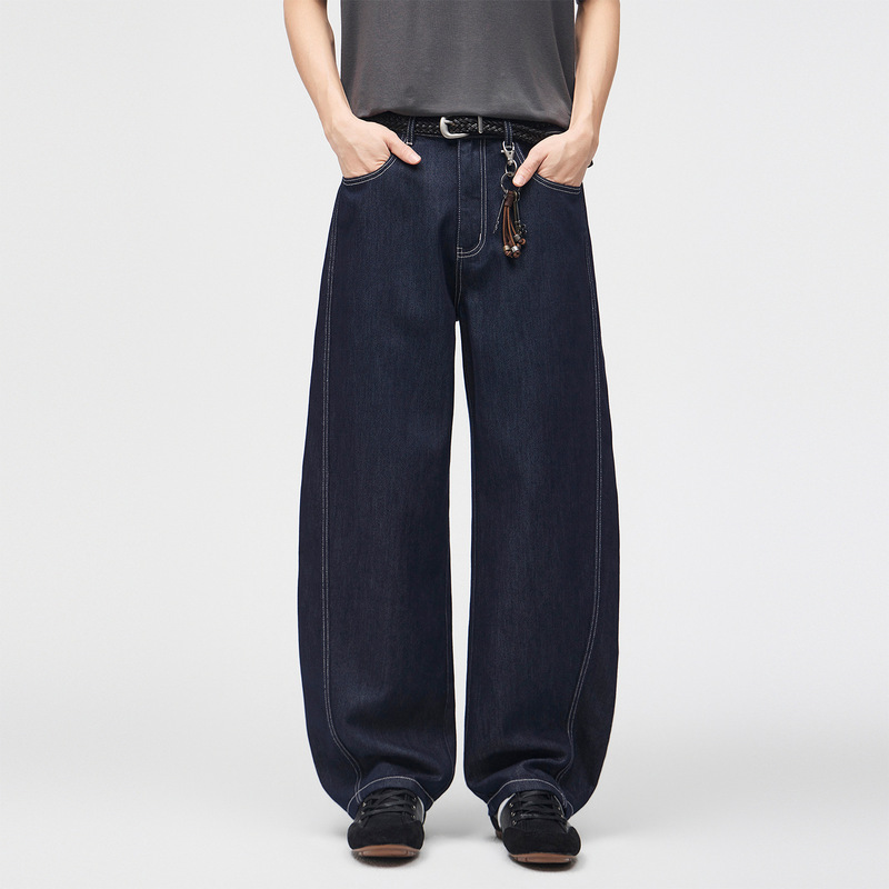 Men's Lyocell American-Style Scimitar Jeans 2026 New Spring Loose Casual Pants Straight Wide-Leg Pants Men's Lyocell American-Style Scimitar Jeans 2026 New Spring Loose Casual Pants Straight Wide-Leg Pants