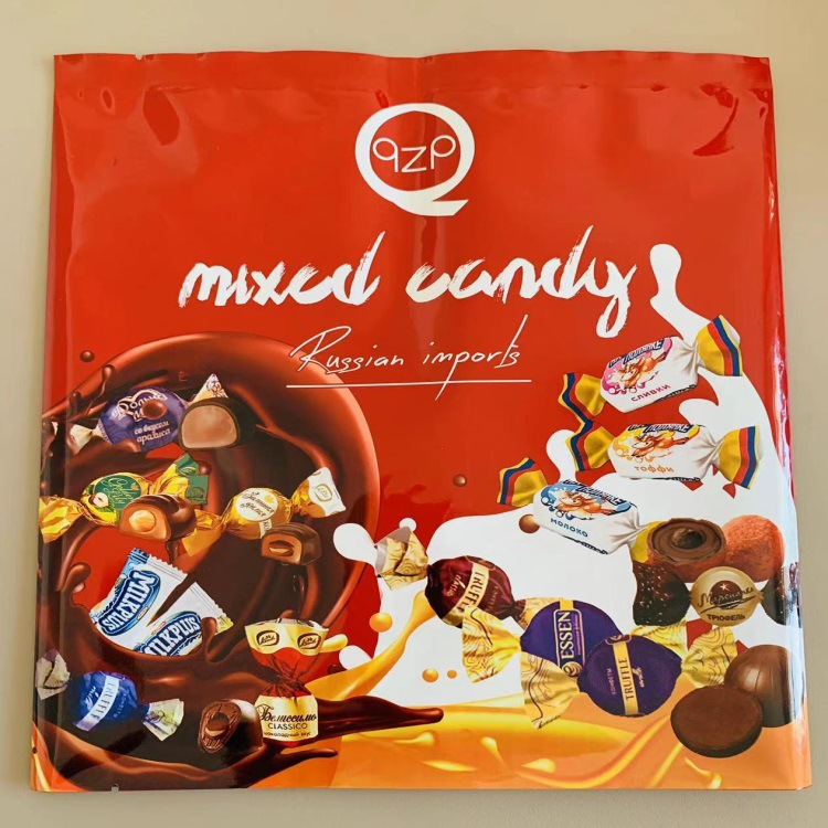 虎林金霖设计生产糖果软糖包装 巧克力俄罗斯糖果包装 食品包装袋