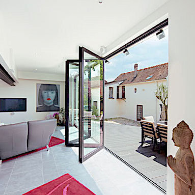 Australia Standard As2047 Certified Insulated Aluminum Frame Glass Folding Door Entrance Door